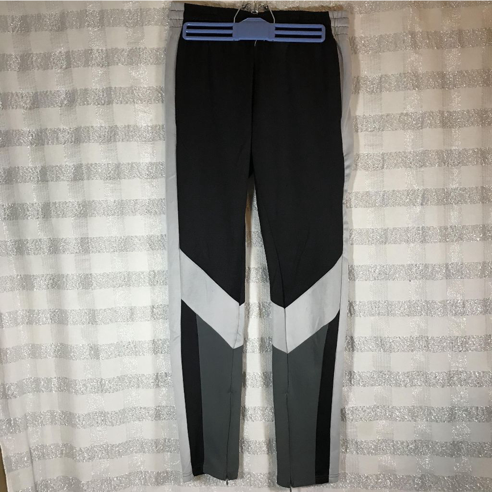 Women’s PLATFORM Track Suit Pants Exercise Size Medium Black White Gray